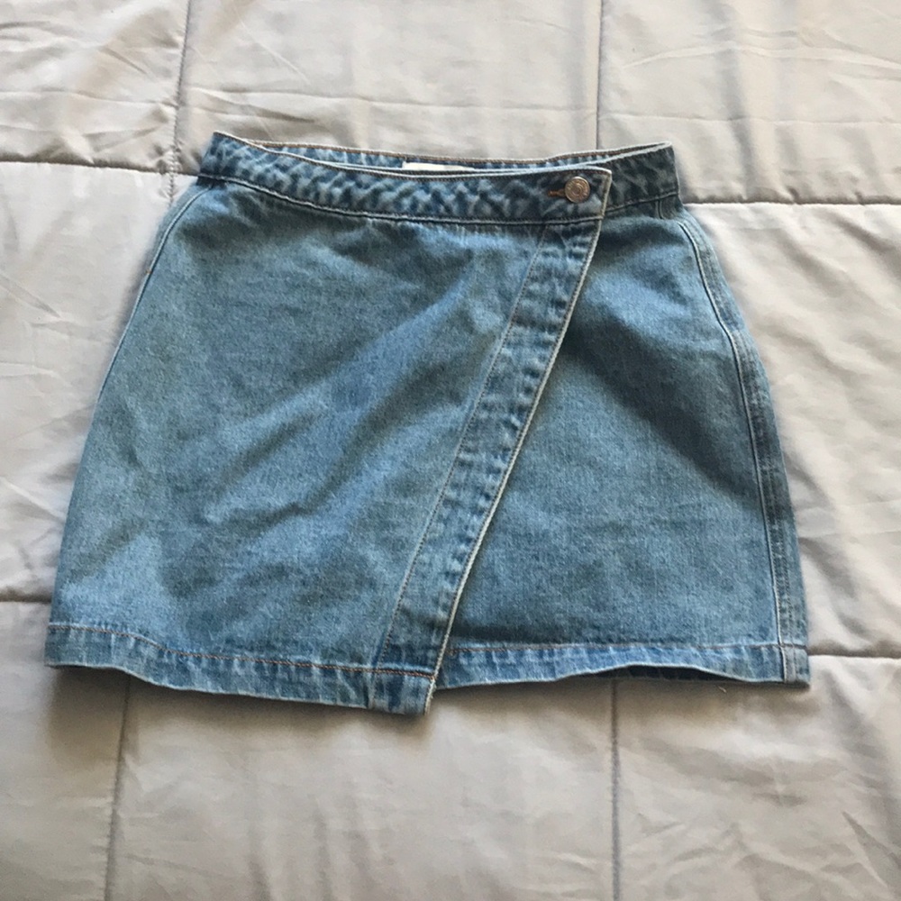 Denim Skirt with overlap